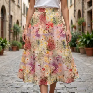 Viszkóz RAYON POPLIN Love design B