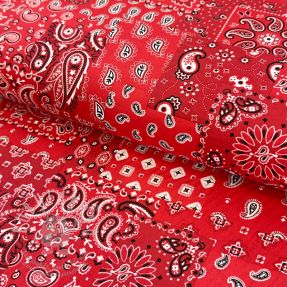 Pamutvászon Farwest rouge