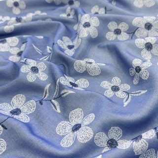 Pamutvászon JEANS Chambre LUXURY JACQUARD Flowers jeans