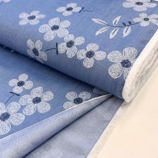 Pamutvászon JEANS Chambre LUXURY JACQUARD Flowers jeans