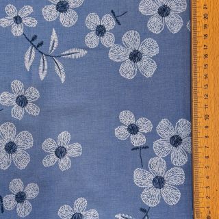 Pamutvászon JEANS Chambre LUXURY JACQUARD Flowers jeans