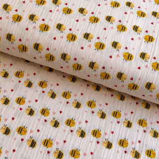 Dupla géz/muszlin Bee mine design A