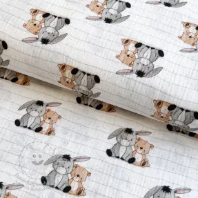 Dvojitá gázovina/mušelín Sweeties design B