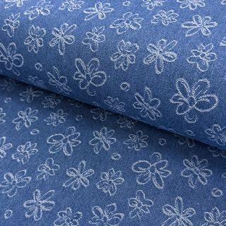 JEANS DENIM JACQUARD Flower dark jeans