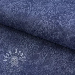 JEANS DENIM HEAVY Animal printed dark blue