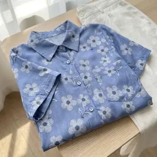 Pamutvászon JEANS Chambre LUXURY JACQUARD Flowers jeans