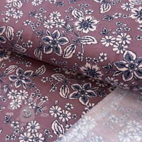 Szabadidő anyag fésült SOFT Flowers old blush