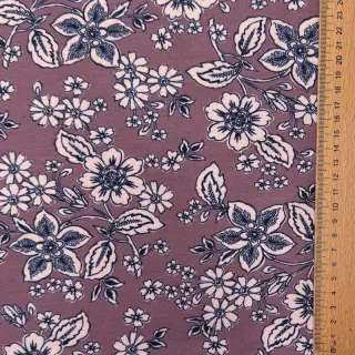 Szabadidő anyag fésült SOFT Flowers old blush