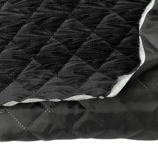Steppelt anyag Bársony VELVET STEPPED black