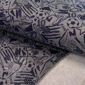 Szabadidő anyag fésült Sports grey melange