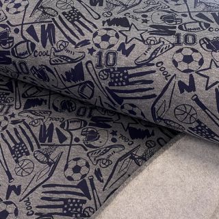 Szabadidő anyag fésült Sports grey melange