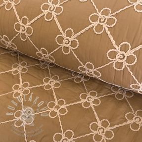 Steppelt anyag Flower design light brown