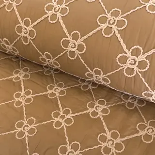 Steppelt anyag Flower design light brown