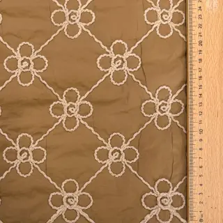 Steppelt anyag Flower design light brown
