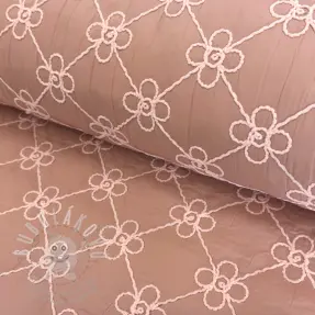 Steppelt anyag Flower design old pink
