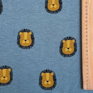 Szabadidő anyag fésült Lions smoke blue melange