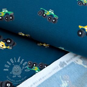 Szabadidő anyag fésült SOFT Monstertruck indigo