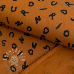 Szabadidő anyag fésült SOFT Letters hazel