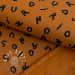 Szabadidő anyag fésült SOFT Letters hazel