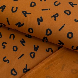 Szabadidő anyag fésült SOFT Letters hazel