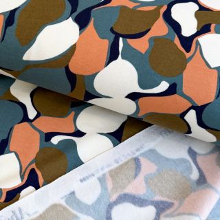 Szabadidő anyag fésült SOFT Abstract nutmeg