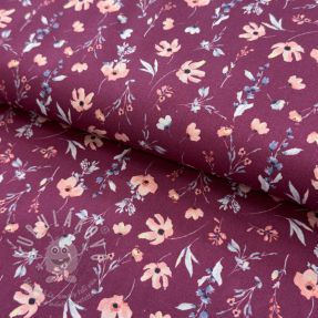 Pamutvászon Flowers berry digital print