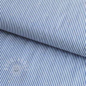 Pamutvászon YARN DYED Stripes with studs blue