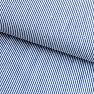 Pamutvászon YARN DYED Stripes with studs blue