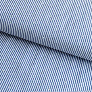 Pamutvászon YARN DYED Stripes with studs blue