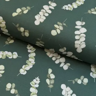 Dekorációs anyag Eucalyptus dark green digital print