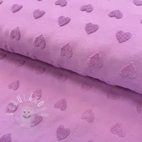 Frottír Hearts lilac