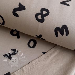 Szabadidő anyag fésült JOGGING Numbers taupe