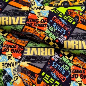 Jersey Fast cars multi digital print