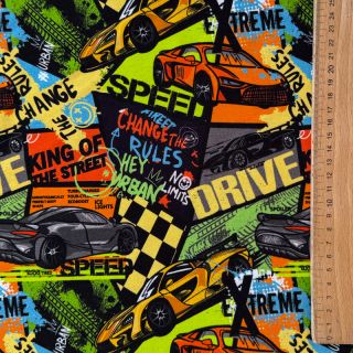 Jersey Fast cars multi digital print