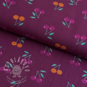 Jersey GLITTER Cherries berry