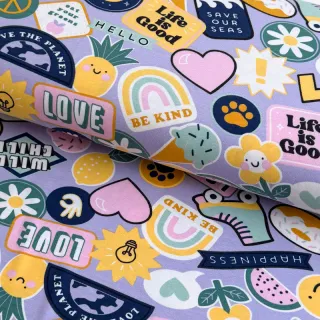 Jersey Patches and stripes lilac