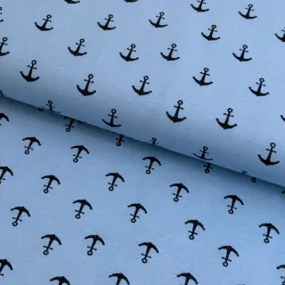 Jersey GLITTER Anchor light blue