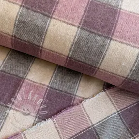 Kosztüm szövet YARN DYED BRUSHED Check blush