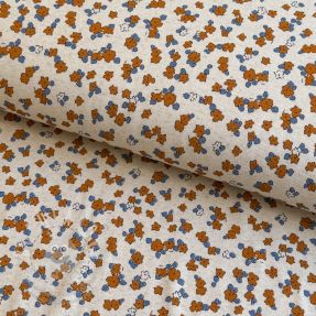 Jersey lenvászonnal Small flowers naturals