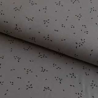 Jersey GLITTER Stripes rock grey
