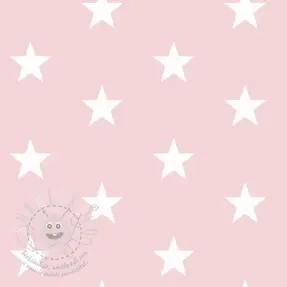 Pamutvászon Stars light rose