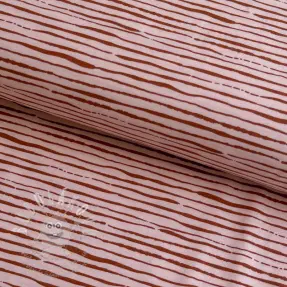 Jersey Stripes light salmon ORGANIC