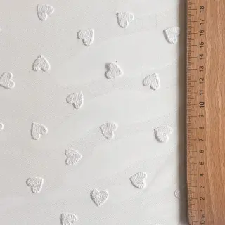 Tüll TÜTÜ Flock shiny hearts offwhite