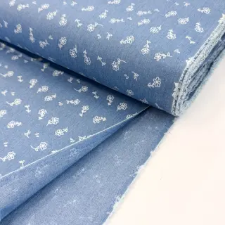 JEANS STRETCH Small retro flowers jeans