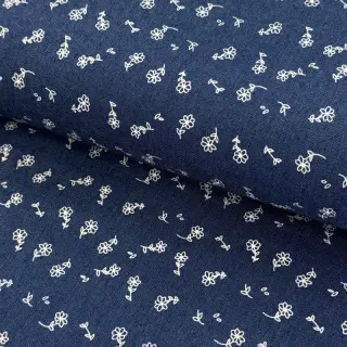 JEANS STRETCH Small retro flowers dark jeans