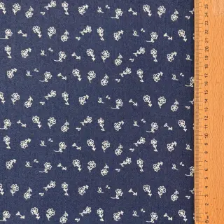 JEANS STRETCH Small retro flowers dark jeans