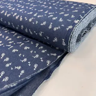 JEANS STRETCH Small retro flowers dark jeans