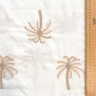 Pamutvászon VOILE EMBROIDERY Palm cream