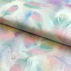 Pamutvászon VOILE Feathers digital print