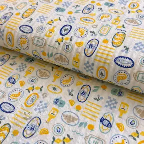 Pamutvászon Bubble Stripe design C digital print